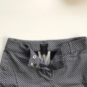 Ann Taylor Curvy Fit Navy Patterned dress pant